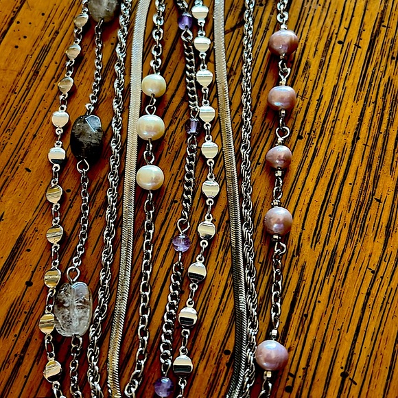 🌺🌼NWT semiprecious BOHO &SylishWHBM silverPlatedBracelet.Toggle closure.Modern - Picture 4 of 8